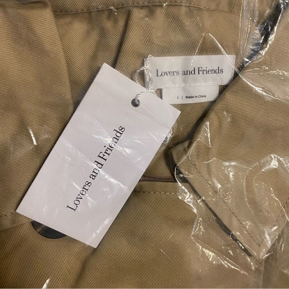 NWT Lovers and Friends Rachel Ridley Trench Coat Beige khaki belted Revolve S - Picture 5 of 12